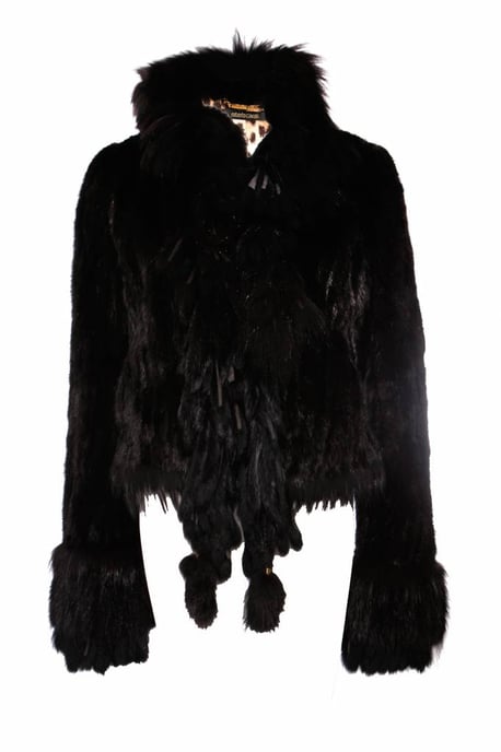 Roberto Cavalli, zwarte nerts bontjas - Image 1
