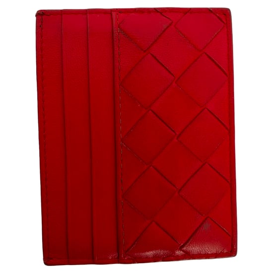 Bottega Veneta Intrecciato Kaartenhouder in Rode Leer - Image 2