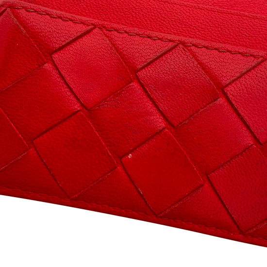 Bottega Veneta Intrecciato Kaartenhouder in Rode Leer - Image 3
