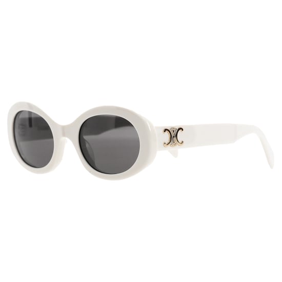 Celine Triomphe CL40194U Ovaalvormige Zonnebril in Witte Acetaat - Image 2