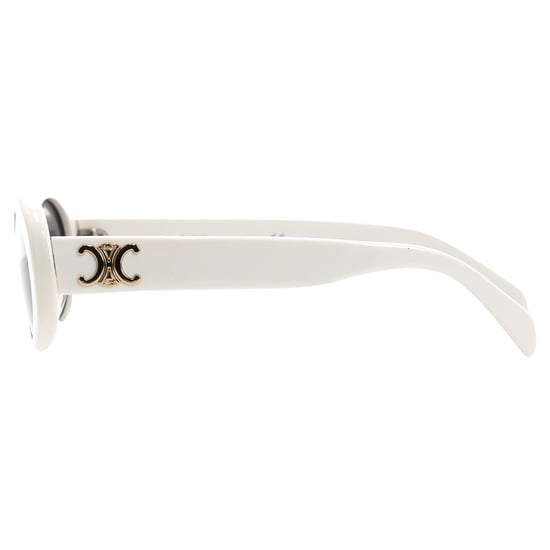 Celine Triomphe CL40194U Ovaalvormige Zonnebril in Witte Acetaat - Image 3