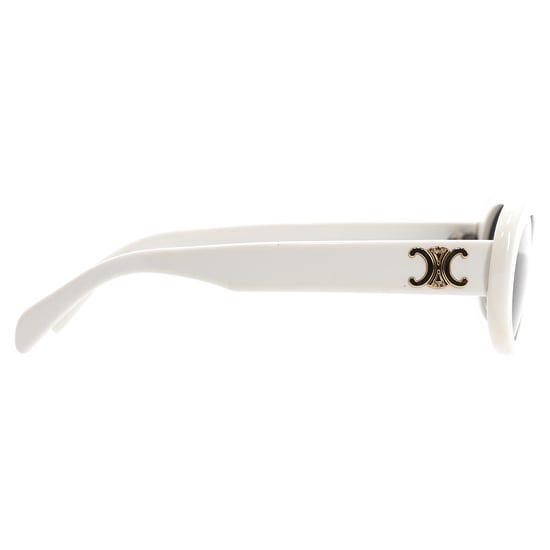 Celine Triomphe CL40194U Ovaalvormige Zonnebril in Witte Acetaat - Image 5