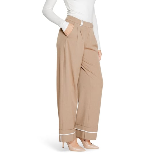 Enkel Bruine Gerecycleerde Polyester Casual Broek - Image 5