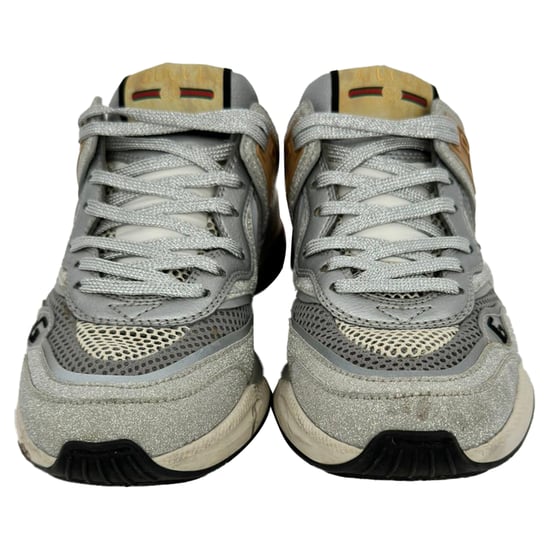 Gucci Ultrapace Lage Sneakers in Zilveren Glitters - Image 2