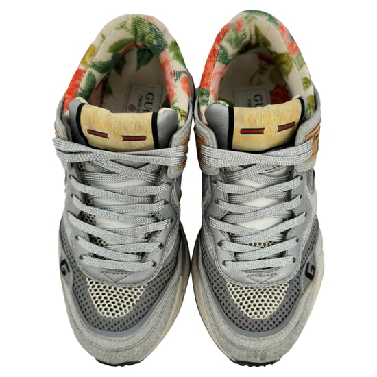 Gucci Ultrapace Lage Sneakers in Zilveren Glitters - Image 4