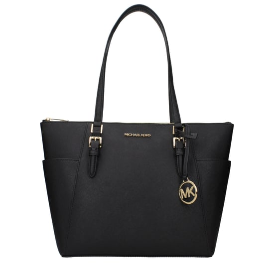 Michael Kors Zwarte Leren Schoudertas - Image 1