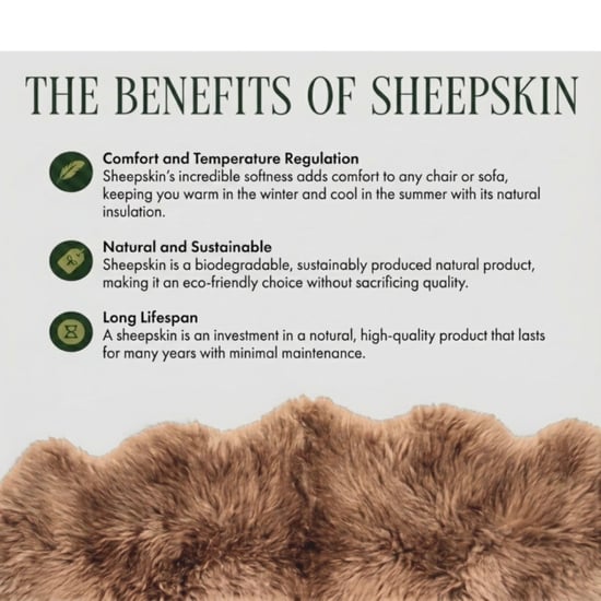 Echte Toffee Brown Sheepskin Natuurlijke Zijdezachte, Zachte, Pluizige Echte Wollen Tapijt - Image 6