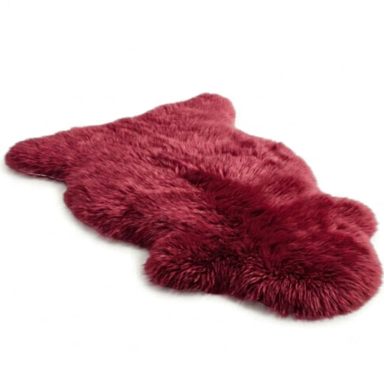Echte rode rozen schapenvacht Natuurlijke zijdezachte, zachte pluizige echte wollen tapijt - Image 1