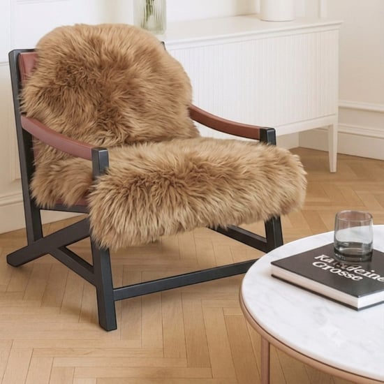 Echte Toffee Brown Sheepskin Natuurlijke Zijdezachte, Zachte, Pluizige Echte Wollen Tapijt - Image 3