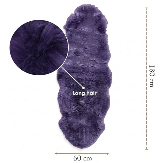 Echte schapenvacht violet dubbel natuurlijke pluizige zijdezachte echte wollen tapijt - Image 3