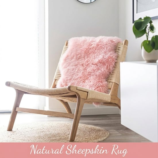 Echte schapenvacht Rosa Roze Dubbele Natuurlijke Fluffy Silky Zachte Echte Wollen Tapijt - Image 4