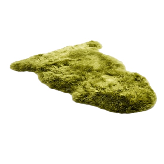 Echte groene schapenvacht Natuurlijke Zijdezachte, Zachte, Zachte Luchtige Echte Wollen Tapijt - Image 2
