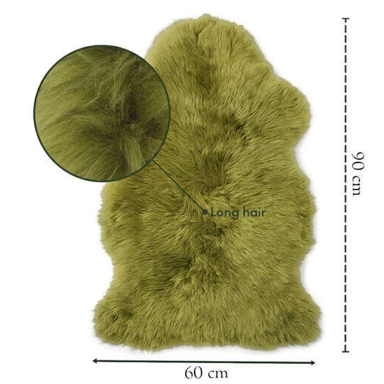 Echte groene schapenvacht Natuurlijke Zijdezachte, Zachte, Zachte Luchtige Echte Wollen Tapijt - Image 3