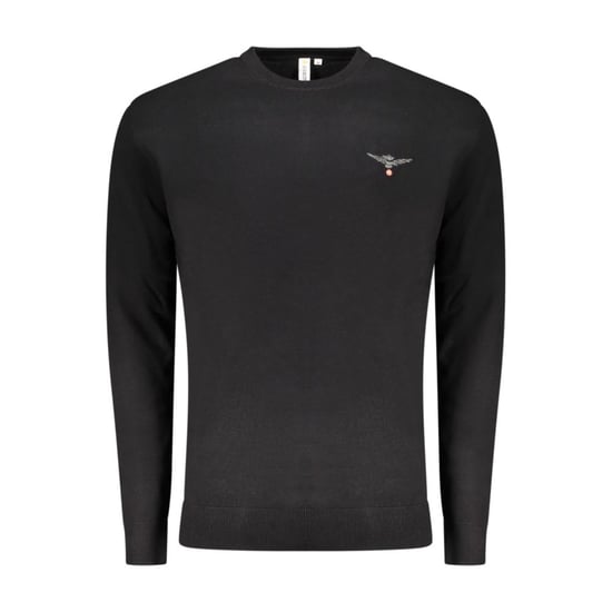 Accademia Militare Zwarte Katoenen Heren Sweater - Image 1