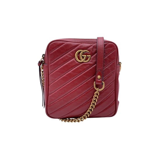 Gucci leren crossbodytas GG Marmont - Image 1