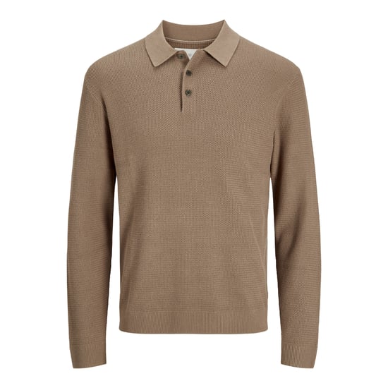 Jack & Jones Trui Cooper Knit Polo Beige - Image 1