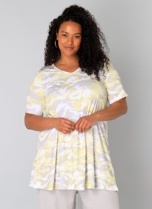 YEST CURVE Ankie Essential Tops - Soft Grey/Multi Colo - Image 1