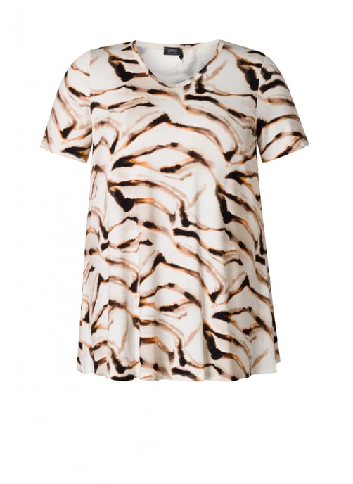 YEST CURVE Ankie Essential Tops - Black Multi Colour - Image 1