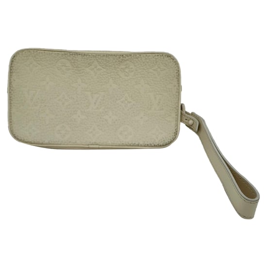 Louis Vuitton Monogram Pochette Volga Clutch in Witte Leer - Image 4