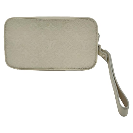 Louis Vuitton Monogram Pochette Volga Clutch in Witte Leer - Image 5