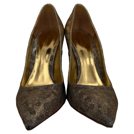 Gianvito Rossi Gianvito 105 Punttaille Pumps in Gouden Metalen Glitter - Image 1