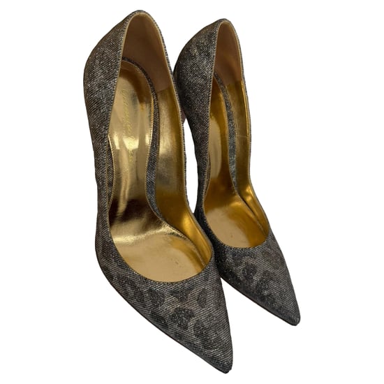Gianvito Rossi Gianvito 105 Punttaille Pumps in Gouden Metalen Glitter - Image 5