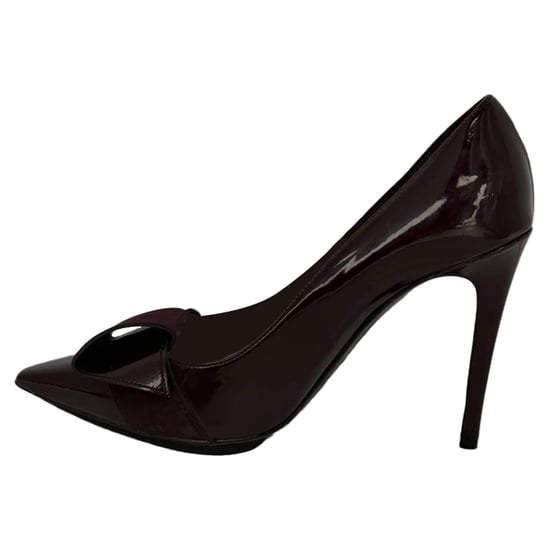 Stella McCartney Gepunte Teen Stiletto in Bordeaux Patentaal Leder - Image 4