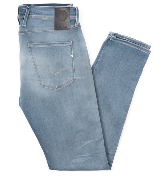 Men's Replay Anbass Hyperflex Bio Slim Fit Jeans in Blue - Image 1