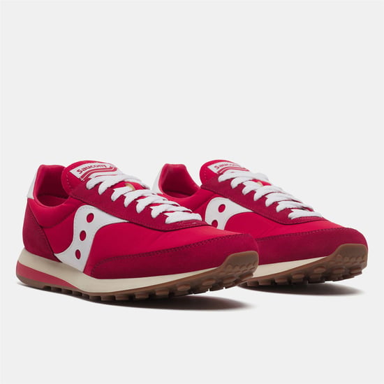 Saucony Unisex-sportschoenen van suède, maat 80 voor volwassenen (Rood, Wit) - Image 2