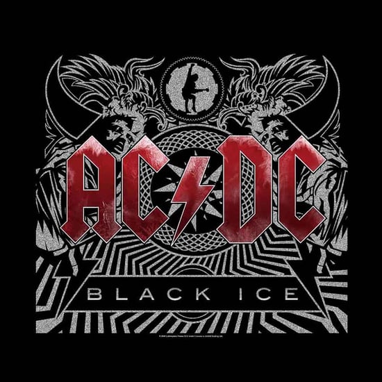 AC/DC Zwart ijs bandana (Zwart/Wit/Rood) - Image 1