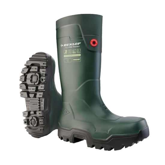 Dunlop Unisex FieldPro Thermo+ Wellington Laarzen voor volwassenen (Groen) - Image 1