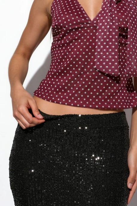 Hoge Taille Pailletten Mini Bodycon Rok - Image 4