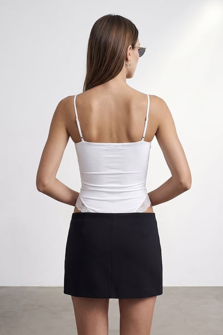 Kant Mouwloze Slim-fit Bodysuit Blouse - Image 2