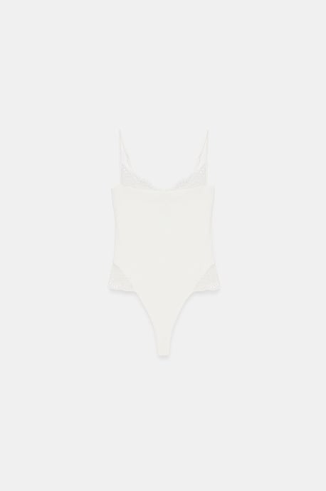 Kant Mouwloze Slim-fit Bodysuit Blouse - Image 4