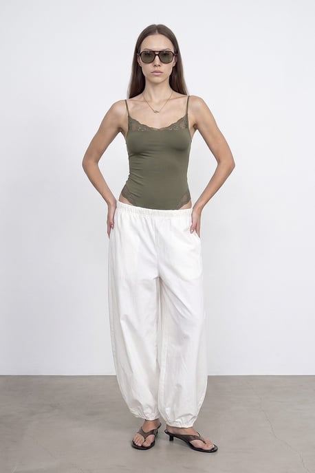 Kant Mouwloze Slim-fit Bodysuit Blouse - Image 3