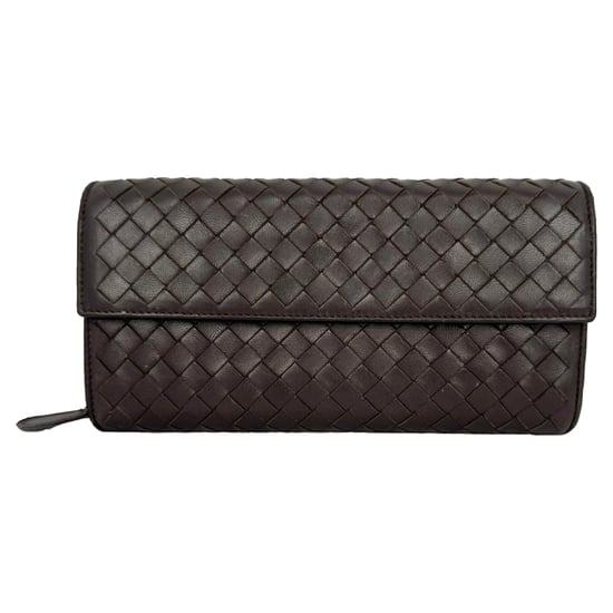 Bottega Veneta Intrecciato Continental portemonnee van bruin leer - Image 2