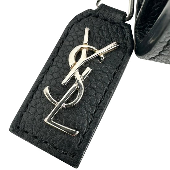 Saint Laurent Rive Gauche compacte portemonnee met ritssluiting in zwart leer - Image 4