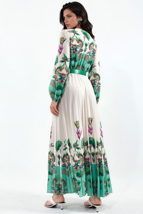 Bloemen Midi-jurk met Ceintuur - Image 3