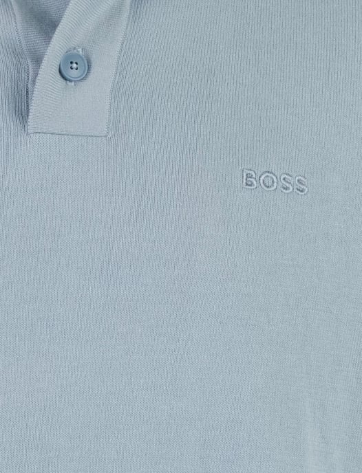 BOSS Orange poloshirt lichtblauw wijde fit katoen - Image 3