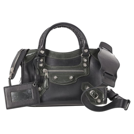 Balenciaga Holiday Mini City Giant Studs tas in zwart kalfsleer - Image 1