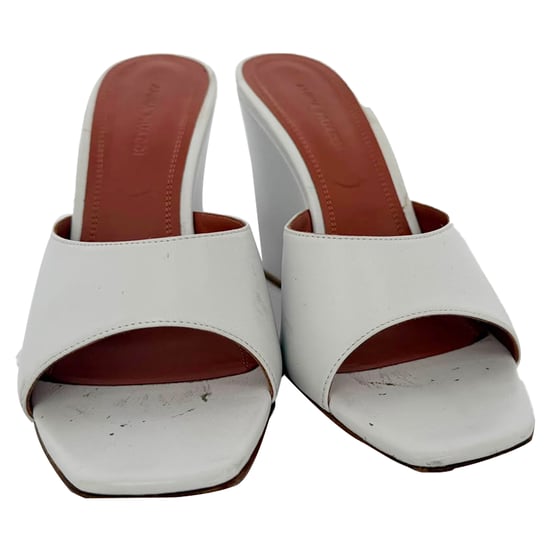 Amina Muaddi Lupita Wedge in wit nappaleer - Image 2