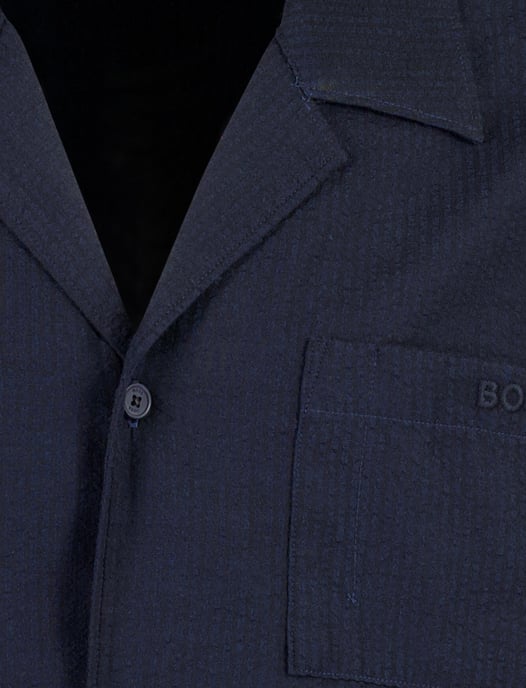 Hugo Boss BOSS Black overhemd donkerblauw structuur - Image 3
