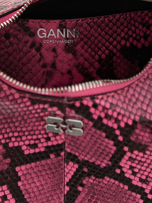 Ganni Fuchsia Gerecycled Polyester Handtas - Image 4