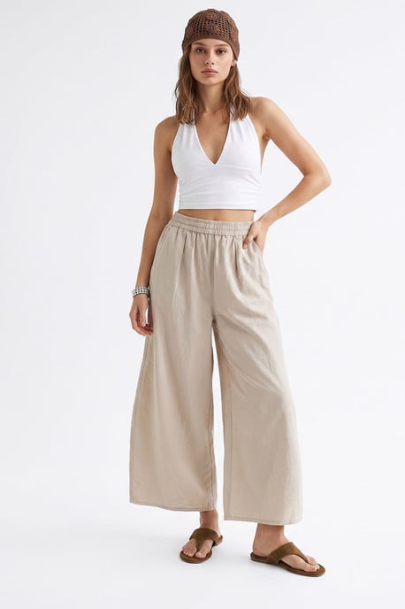 Brede Pijpen Tencel Enkelhoogte Broek - Image 3