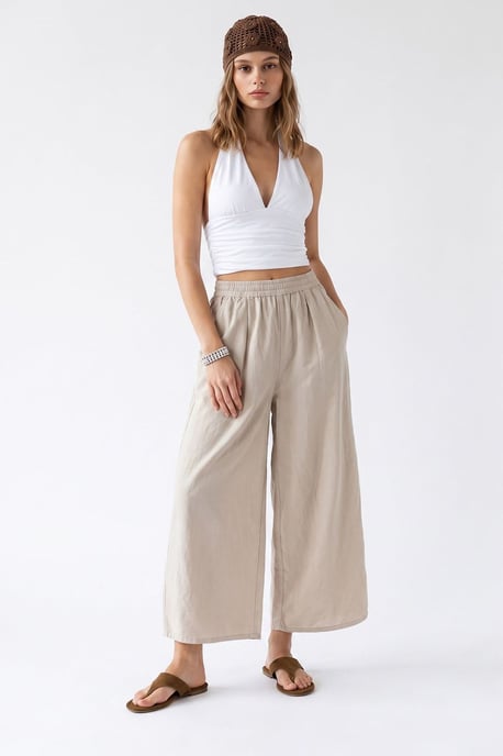 Brede Pijpen Tencel Enkelhoogte Broek - Image 4