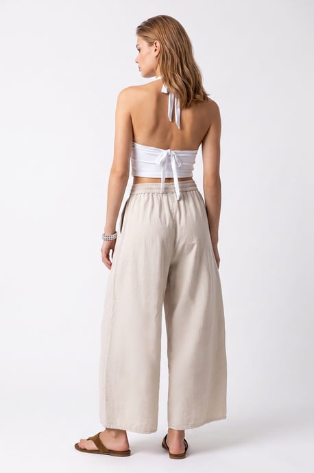 Brede Pijpen Tencel Enkelhoogte Broek - Image 5