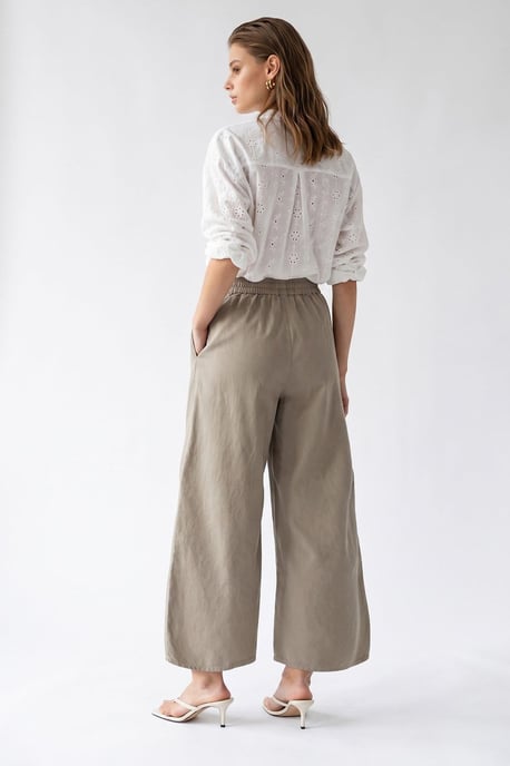Wijdvallende Tencel Enkel-lang Broek - Image 5