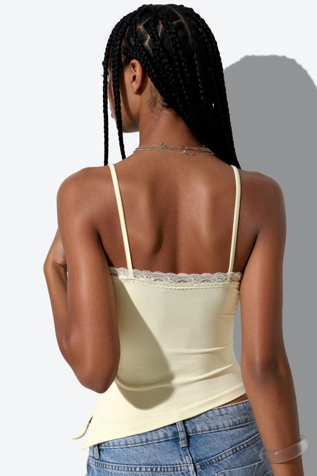 Aansluitend Gevoerd Camisole Top Met Borduursel - Image 3