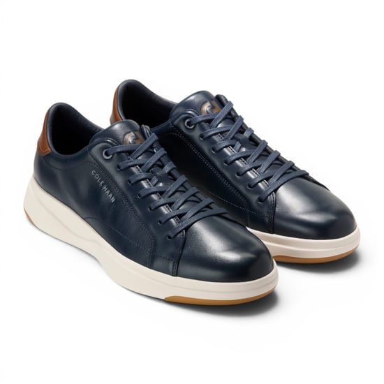 Cole Haan GrandPro Luxe Mile Trainer voor heren Blauwe Leren Sneakers - C42754 - Image 3