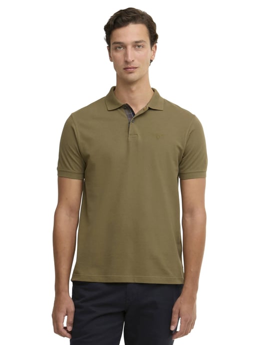 Groen poloshirt Barbour tailored fit korte mouw - Image 1